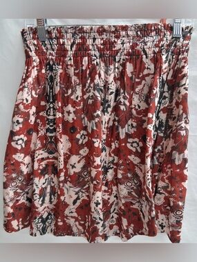 IRO Wave Floral Tiered Mini Skirt